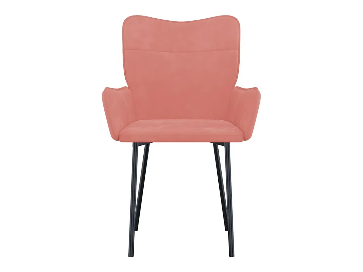 Sillas de comedor 2 unidades terciopelo rosa