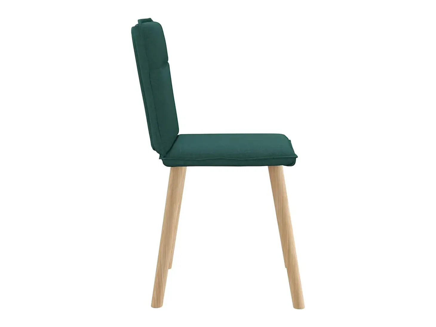 Sillas de comedor 4 unidades tela verde oscuro