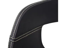 Sillas de comedor 4 unidades madera curvada cuero sintético negro
