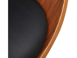 Sillas de comedor 6 unidades madera curvada y cuero sintético
