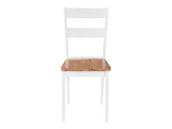 Sillas de comedor 4 unidades madera maciza de caucho blanco