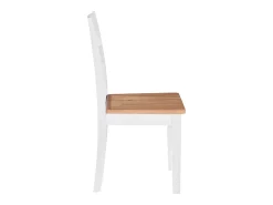 Sillas de comedor 4 unidades madera maciza de caucho blanco