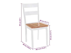 Sillas de comedor 4 unidades madera maciza de caucho blanco