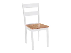 Sillas de comedor 4 unidades madera maciza de caucho blanco