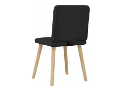 Sillas de comedor 2 unidades tela negro