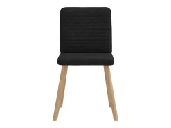 Sillas de comedor 2 unidades tela negro