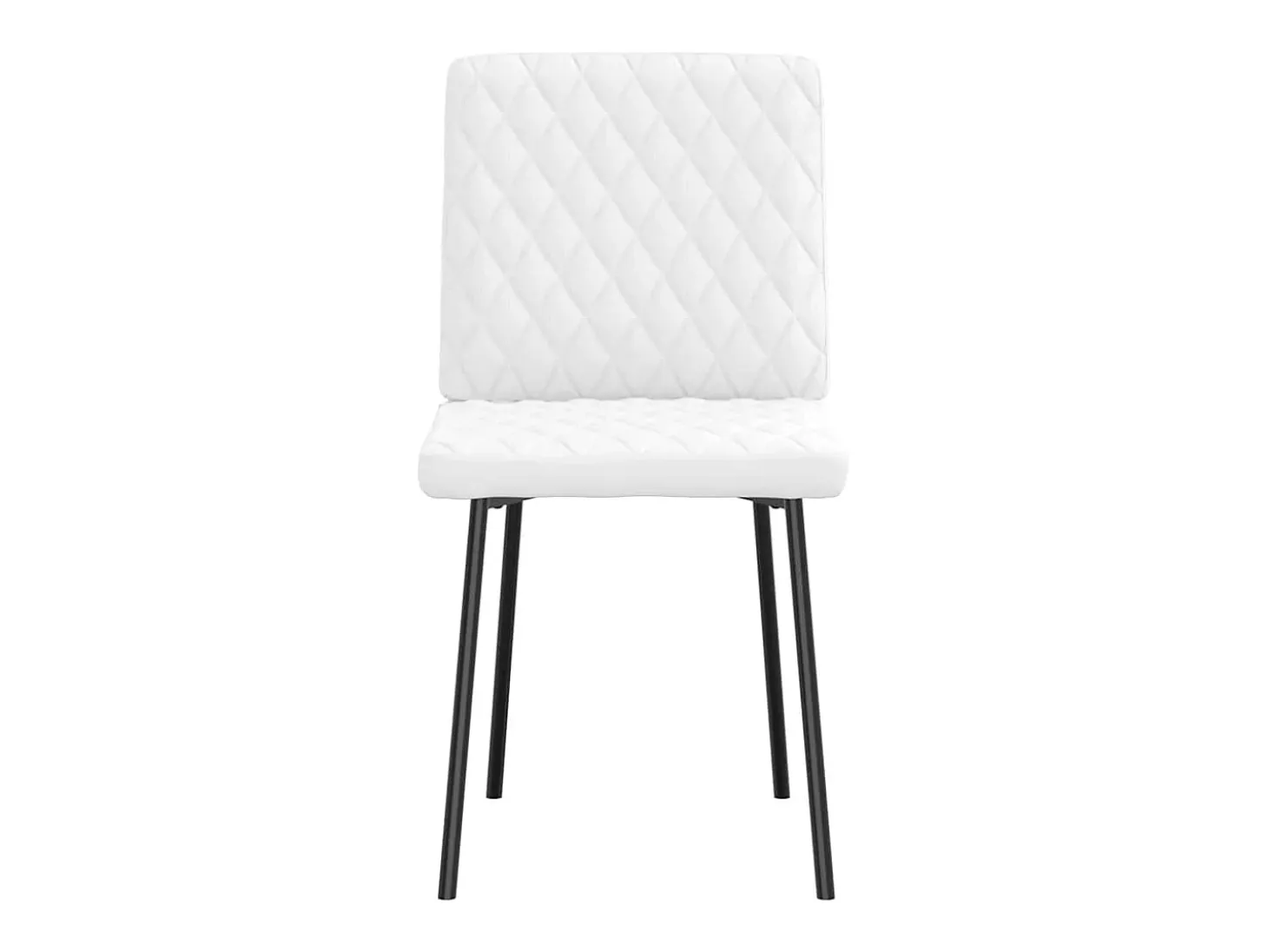 Sillas de comedor 2 unidades cuero sintético blanco