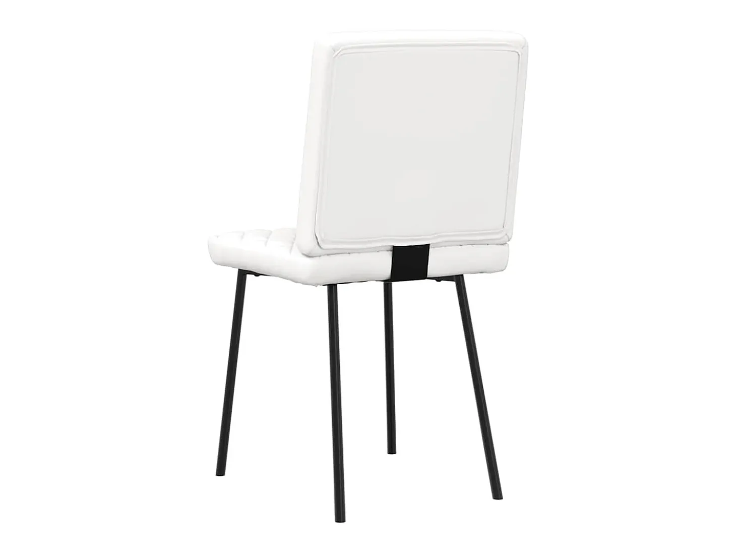 Sillas de comedor 2 unidades cuero sintético blanco