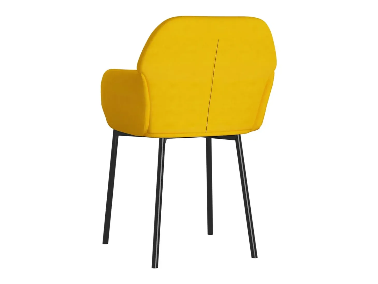 Sillas de comedor 2 unidades terciopelo amarillo