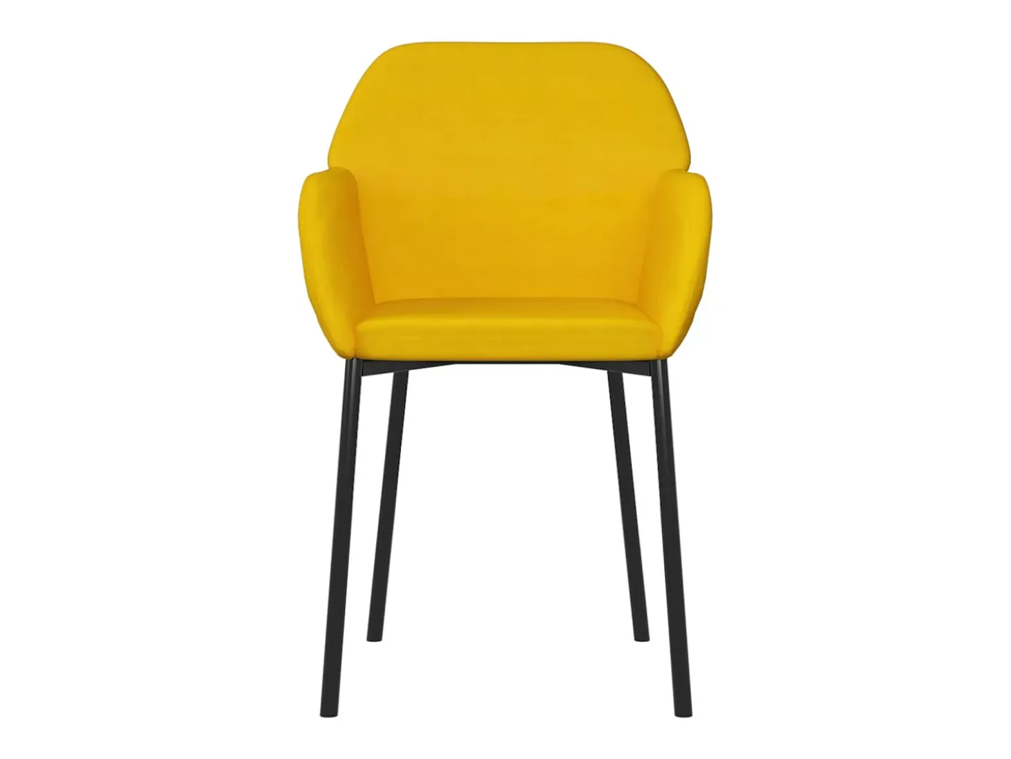 Sillas de comedor 2 unidades terciopelo amarillo