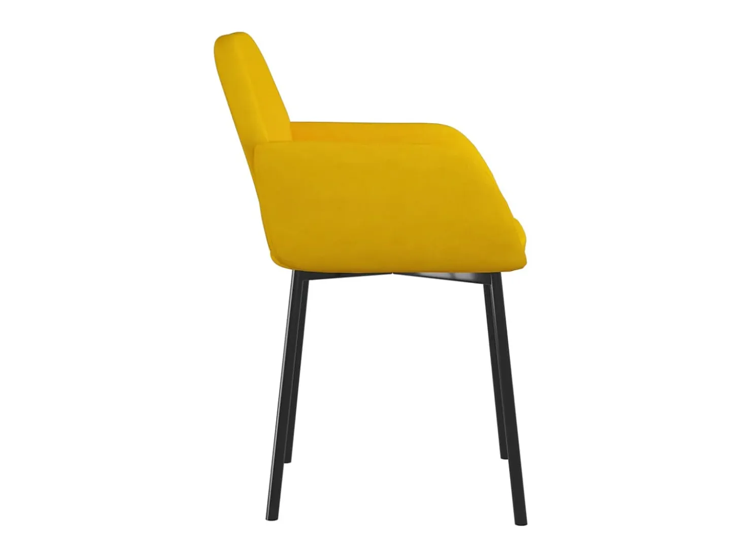 Sillas de comedor 2 unidades terciopelo amarillo