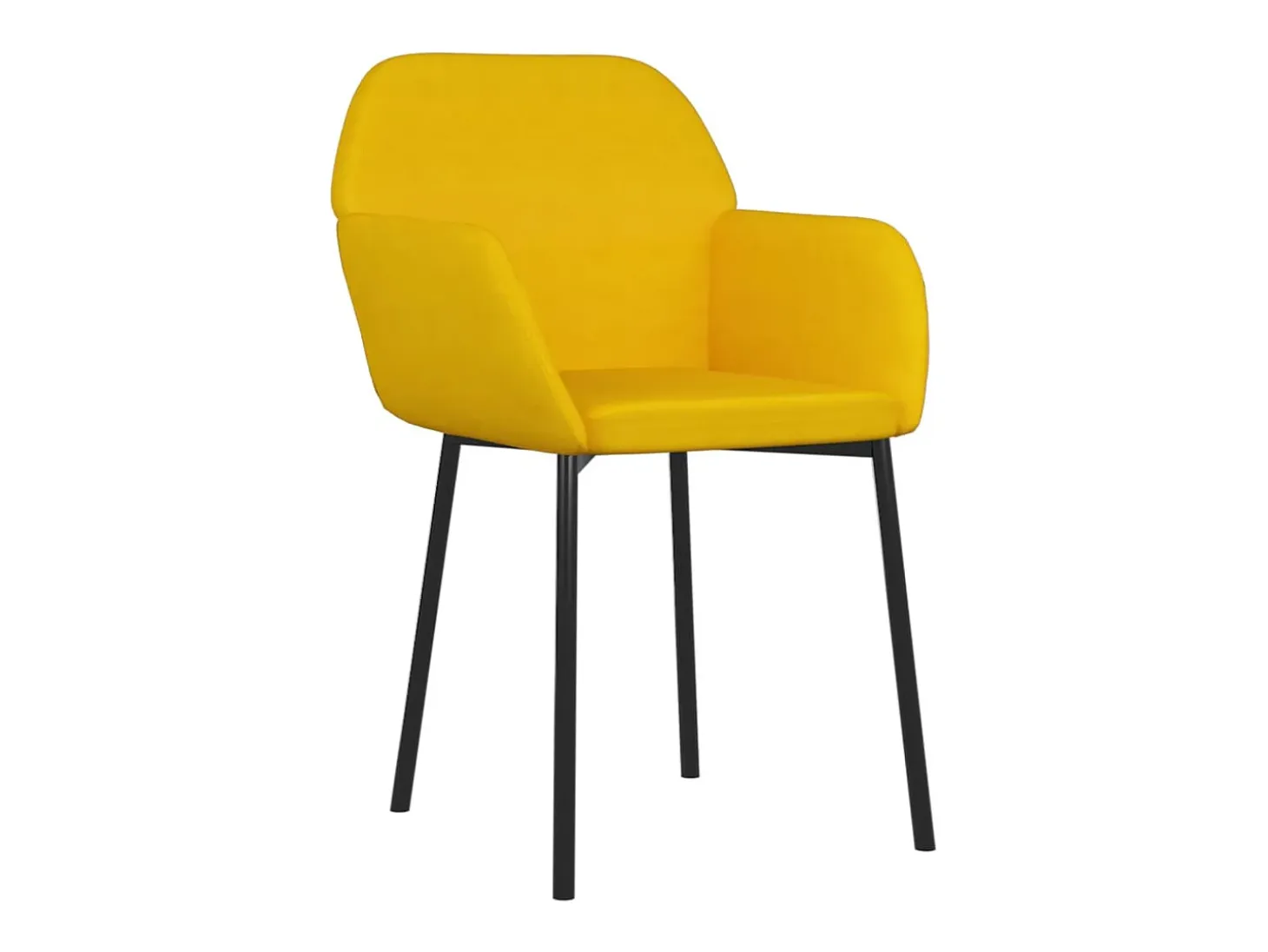 Sillas de comedor 2 unidades terciopelo amarillo