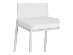 Sillas de comedor 2 unidades cuero sintético blanco