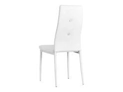 Sillas de comedor 2 unidades cuero sintético blanco
