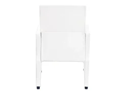 Sillas de comedor 2 unidades cuero sintético blanco