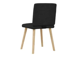 Sillas de comedor 4 unidades tela negras