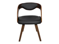 Sillas de comedor 2 unidades cuero sintético marrón