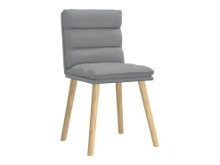 Sillas de comedor 4 unidades tela gris claro