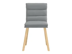 Sillas de comedor 4 unidades tela gris claro
