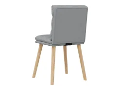 Sillas de comedor 4 unidades tela gris claro