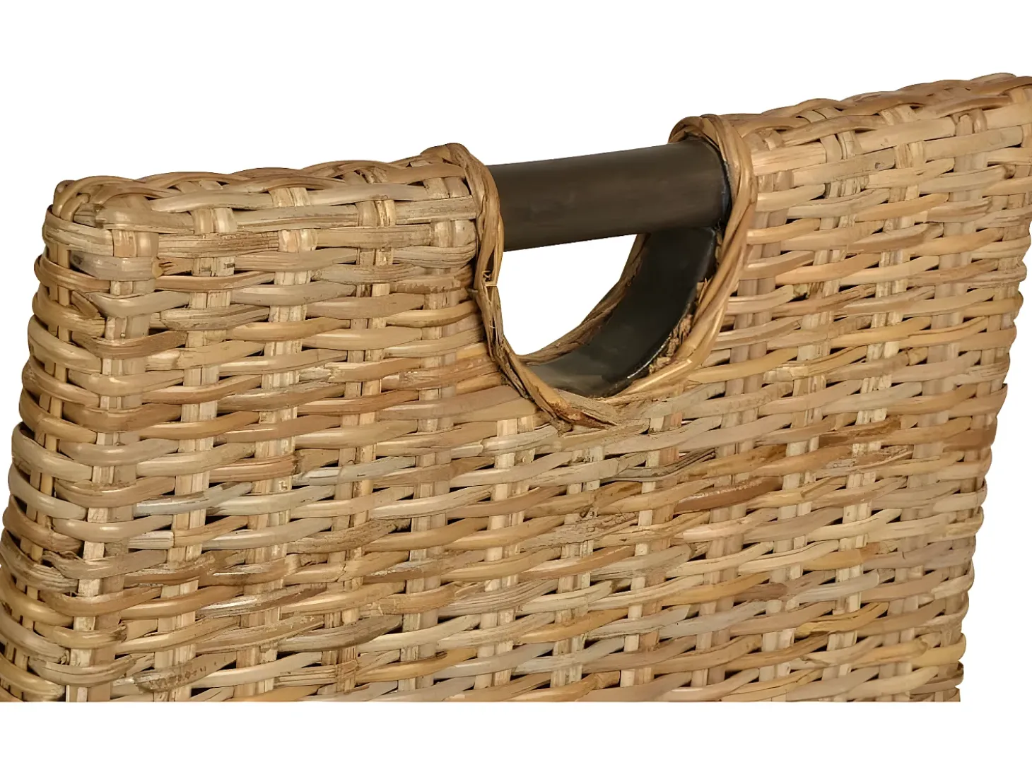 Sillas de comedor 2 unidades ratán kubu y madera de mango