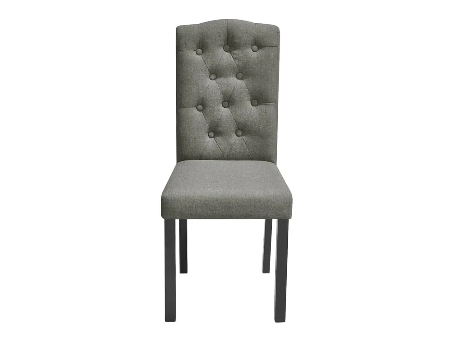 Sillas de comedor 2 unidades tela gris