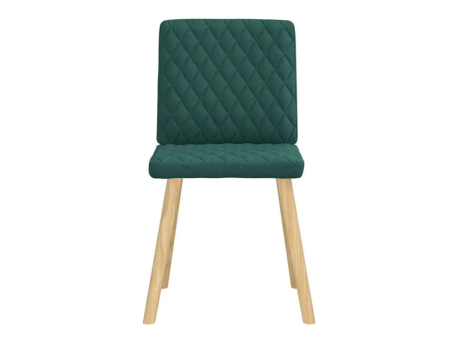 Sillas de comedor 4 unidades tela verde oscuro