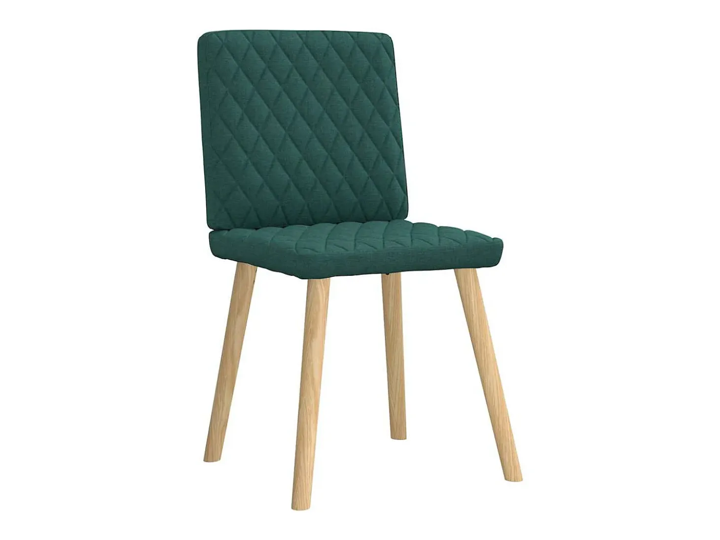 Sillas de comedor 4 unidades tela verde oscuro