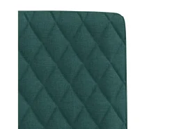 Sillas de comedor 4 unidades tela verde oscuro