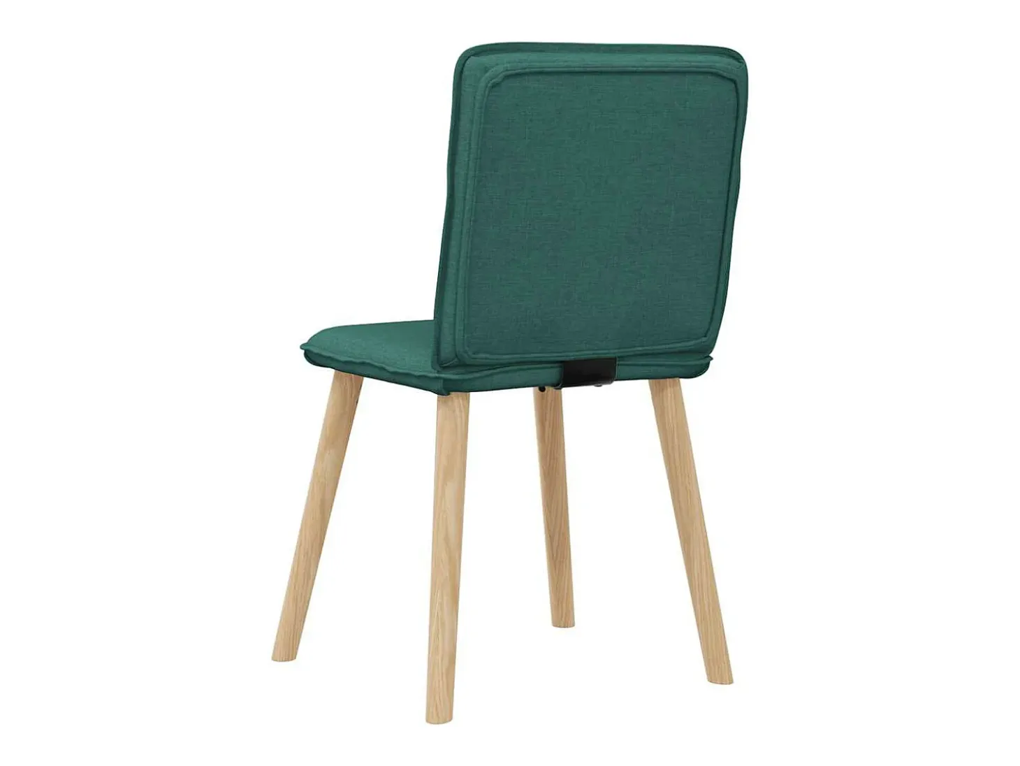 Sillas de comedor 4 unidades tela verde oscuro