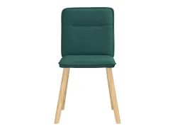 Sillas de comedor 4 unidades tela verde oscuro