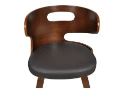 Sillas de comedor 6 unidades cuero sintético marrón
