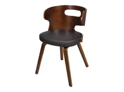 Sillas de comedor 6 unidades cuero sintético marrón