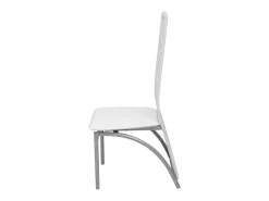 Sillas de comedor 4 unidades cuero sintético blanco