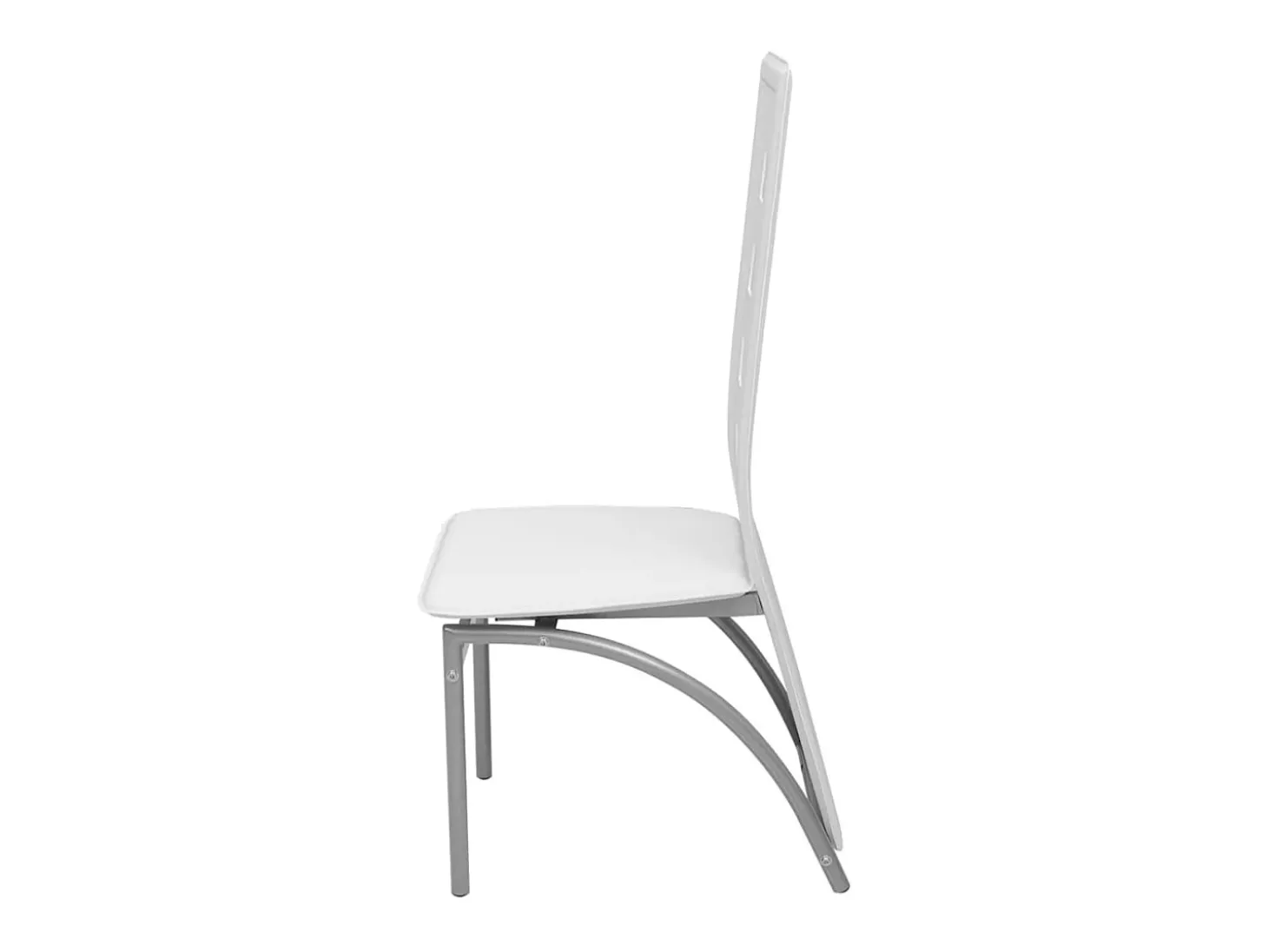 Sillas de comedor 4 unidades cuero sintético blanco