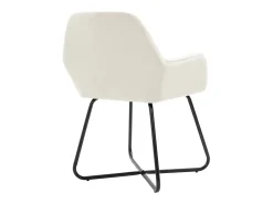 Sillas de comedor 4 unidades terciopelo crema