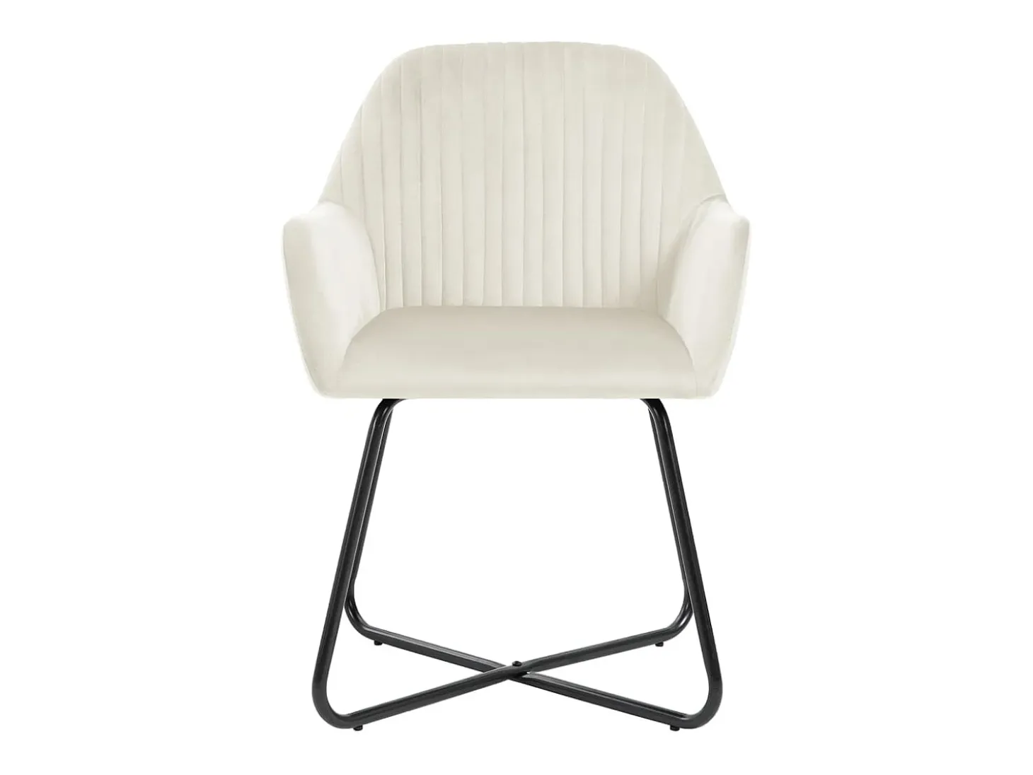 Sillas de comedor 4 unidades terciopelo crema