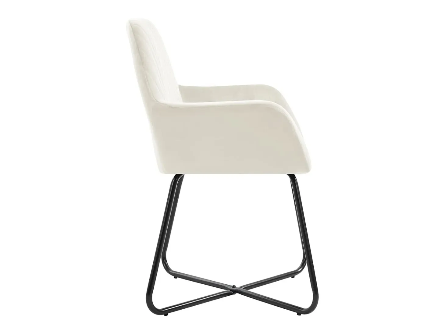 Sillas de comedor 4 unidades terciopelo crema