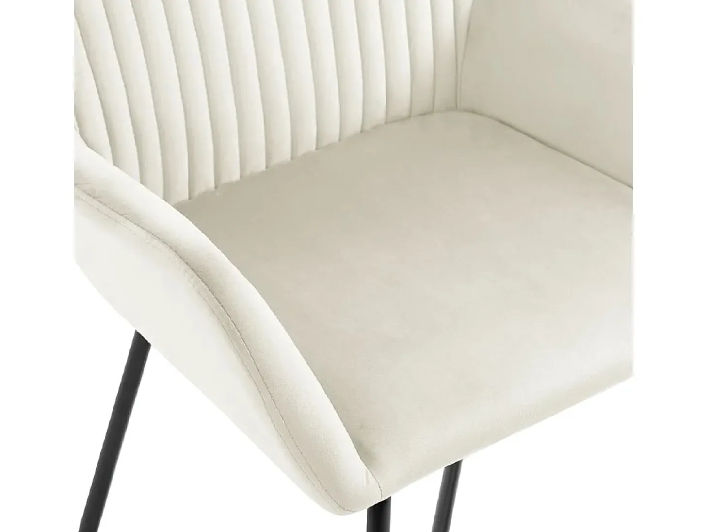 Sillas de comedor 4 unidades terciopelo crema