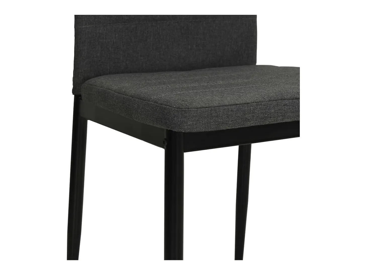 Sillas de comedor 6 unidades tela gris oscuro