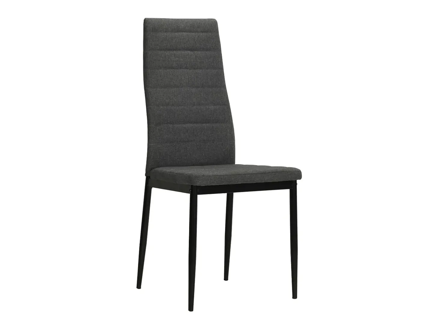 Sillas de comedor 6 unidades tela gris oscuro