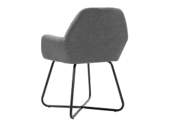 Sillas de comedor 2 unidades tela gris oscuro
