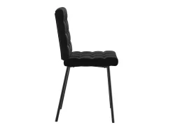 Sillas de comedor 2 unidades terciopelo negro