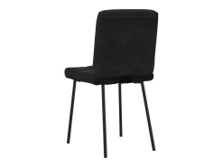 Sillas de comedor 2 unidades terciopelo negro