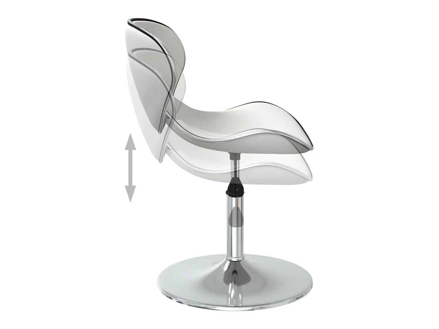 Sillas de comedor 6 unidades cuero sintético blanco