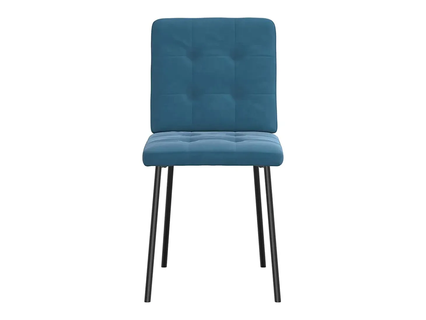 Sillas de comedor 4 unidades terciopelo azul