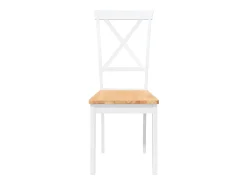 Sillas de comedor 2 unidades madera maciza de caucho blanco