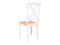 Sillas de comedor 2 unidades madera maciza de caucho blanco