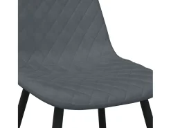 Sillas de comedor 6 unidades terciopelo gris oscuro