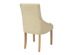 Sillas de comedor 6 unidades tela color crema